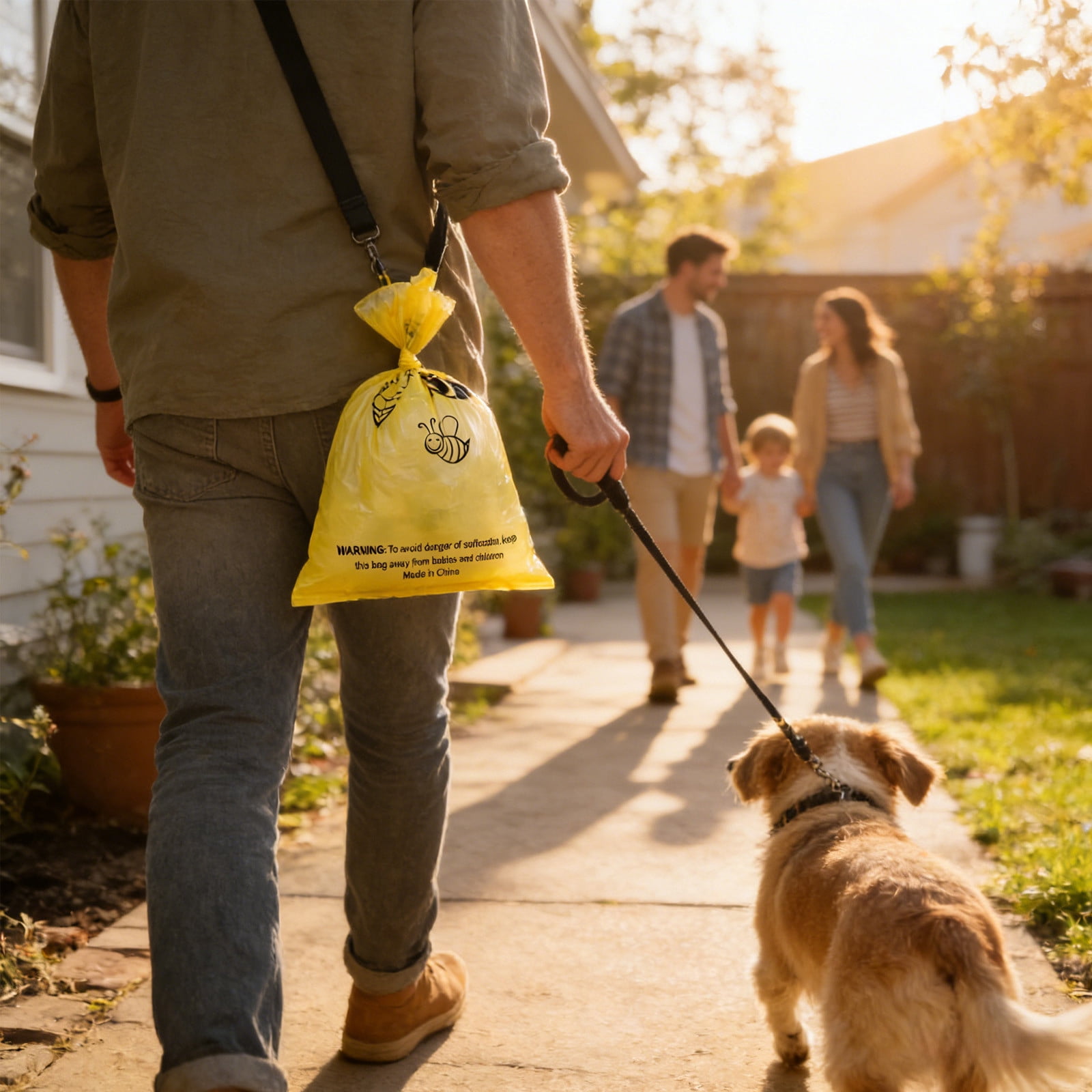 Dog Poop Bags with Dispenser, 9 Rolls Leak Proof Pet Waste Bags, Refillable Dog Poop Bag Dispenser Set for Dog Walking