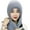 Grey_One Size, variant on HUANLEDASH Ladies Winter Integrated Hat Scarf Thickened Knitted Warm Soft Cozy Elastic Ear Neck Head Protection Windproof Pure Color Balaclava Neck Wrap Combo Lady Headwear