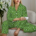 thumbnail image 6 of Fotbe Kiwi Fruit Pattern Long Sleeve Pajama Set for Women,Sleepwear Set,2-piece Loungewear Set,Soft PJs Comfy Nightwear with Pockets -Small, 6 of 7