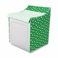 thumbnail image 2 of Clover Washer Cover, Simplistic Irish Themed Pattern with Monochrome Shamrock Silhouettes Repetition, Decorative Accent for Laundromats, 29" x 28" x 40", Green and White, by Ambesonne, 2 of 3