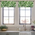 thumbnail image 3 of LALILO Kitchen Curtain Valance Tropical With Exotic Palm Rod Pocket Window Curtain 52"x 18" Set of 2, 3 of 5