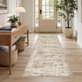 thumbnail image 4 of Roxstand 2'x5' Washable Runner Rug, Vintage Distressed Hallway Entrance Kitchen Rugs, Non Slip Stain Resistant Farmhouse Rug, Brown, 4 of 10