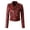 Wine, variant on Women Ladies Fashion Coat Jacket The Belt Fashion Leather Cool Zipper Decoration Jacket Racing Style Biker Jacket