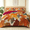 Orange & Red Autumn Leaf, variant on Davulos Fall Quilt Set King Size,3‑Piece Maple Leaves Print Bedspreads Lightweight,Reversible Orange Farmhouse Coverlet Soft Bed Cover with Pillow Shams for All Season