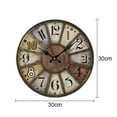 Wooden Round Silent Wall Clock Wood Wall Clocks Analog Digital Battery