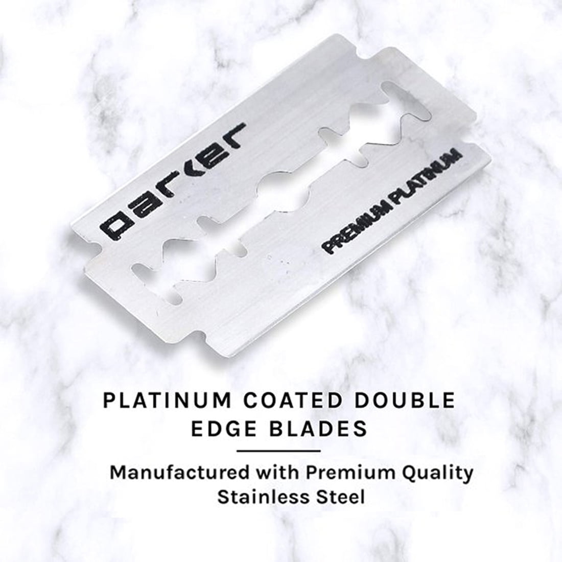 Parker Safety Razor 98R Ultra Heavy Weight Long Handle Double Edge Safety Razor & 5 Blades