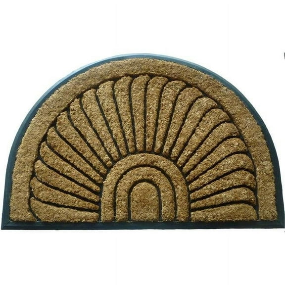 Geo Crafts G237 BLK 36 24 x 36 in. Ntr6 Sundance Coco Rubber Mat - Black