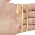 thumbnail image 4 of Nuragold 18k Real Yellow Gold Solid Miami Cuban Link 3.5mm Chain Necklace (16"-30") Italian Jewelry for Men & Women, 4 of 9