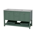 thumbnail image 6 of Lakeshore 60" Double Bathroom Vanity with Sage Green Cabinet and Engineered Carrara Top, 6 of 6