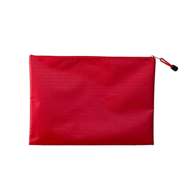Nvzi 10 bolsas de archivo con cremallera impermeables A6, bolsas para documentos de oficina con patrón de fútbol, bolsa de categoría de archivos, 9 x 4,5 pulgadas, color rojo