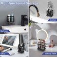 thumbnail image 2 of Toothbrush Holders with Water Absorbing Diatomite for Bathrooms, Electric Toothbrush Toothpaste Holder 2 Slots, Shower Tooth Brush Holder Bathroom Countertop Sink Caddy Sponge Organizers, Black, 2 of 7