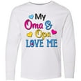 thumbnail image 3 of Inktastic My Oma and Opa Love me with Hearts Long Sleeve Youth T-Shirt, 3 of 5