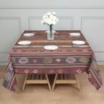 thumbnail image 3 of Boho Red Multicolored Ethnic Pattern Square Tablecloth,Waterproof Square Table Cover,Wipeable Spillproof Washable Table Cover for Home Kitchen Party Decor 52"x52"(132x132cm), 3 of 6