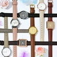 thumbnail image 7 of ANBEER 20mm Flat Thin Elegant Genuine Leather Watch Strap,Quick Release Replacement Watch Band,Black with Black Buckle, 7 of 7