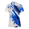 thumbnail image 6 of BXJX Womens Cotton Polo Shirts, V Neck Fashion Short Sleeve Collared Summer Tops Multicolor Size M, 6 of 7