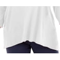 thumbnail image 3 of JM Collection Women's Plus Size Studded Mixed-Media Top White Size XX-Large, 3 of 3