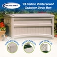 thumbnail image 2 of Suncast Coffre de Rangement en Résine pour Patio Extérieur 73 Gallons, Taupe, 2 of 6