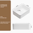 thumbnail image 3 of 16x12 Inch Small Bowl Rectangular Bathroom Vessel Sink, White Ceramic Above Counter Vessel Sink, High-Temp Fired, Stain-Resistant & Easy-Install, 3 of 6