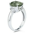 thumbnail image 2 of SZUL Women's Green Amethyst and Diamond Ring in 10k White Gold, 2 of 5