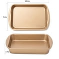 thumbnail image 7 of Bakdcore 9x13 Baking Pan, Deep Size Cake Pan for Baking Nonstick, Heavy Duty Carbon Steel Cake Pan for Brownie Lasagna Casserole 13 x9 , Oven Safe, Golden, 7 of 7