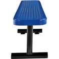 thumbnail image 5 of Global Industrial 6'L Flat Outdoor Bench, Expanded Metal, Blue, 5 of 7