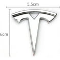 thumbnail image 2 of 3D Metal Car Stickers and Decals Emblem Badge T Logo Tesla Fit,Silver, 2 of 5