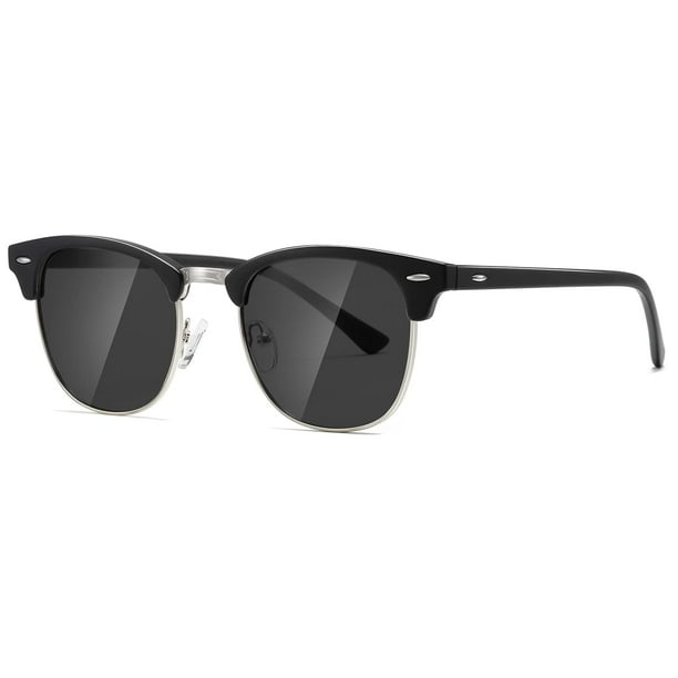 AEVOGUE Gafas de sol polarizadas para mujeres y hombres Gafas de sol retro con montura semi sin montura AE0369