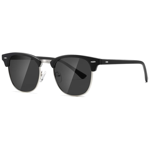 AEVOGUE Gafas de sol polarizadas para mujeres y hombres Gafas de sol retro con montura semi sin montura AE0369
