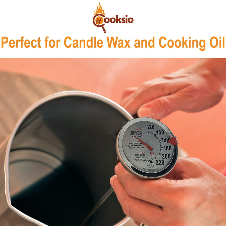 Cooksio Oven Safe Meat Thermometer for Cooking Deep Fry Oil And Candle  Making With Meat Temperature Magnet 