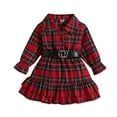 thumbnail image 1 of Cathalem Robes pour Filles Robe Semi-Formelle pour Enfants, Rouge 130, 1 of 5
