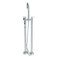 thumbnail image 2 of Saturn Double Clawfoot Tub Filler Faucet with Breeze Handle - Brushed Nickel, 2 of 8