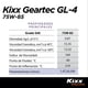 thumbnail image 4 of Aceite Transmisión Manual Kixx Geartec Gl-4, 75w-85 1l, 4 of 5