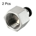 thumbnail image 3 of Push to Connect Tube Fitting Adapter,6mm Tube OD x 1/2PT Female Straight Pneumatic Connecter Pipe Fitting 2pcs, 3 of 3