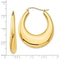 thumbnail image 2 of Auriga Fine Jewelry 14K Yellow Gold Hoop Earrings for Women (L -22mm, W -7mm), 2 of 6