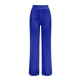 thumbnail image 3 of Tiqkatyck Plus Size Pants for Women, Women 's High Waisted Sequin Loose Drape Wide Leg Pants Fashion Casual Pants Casual Pants for Women Blue, 3 of 5