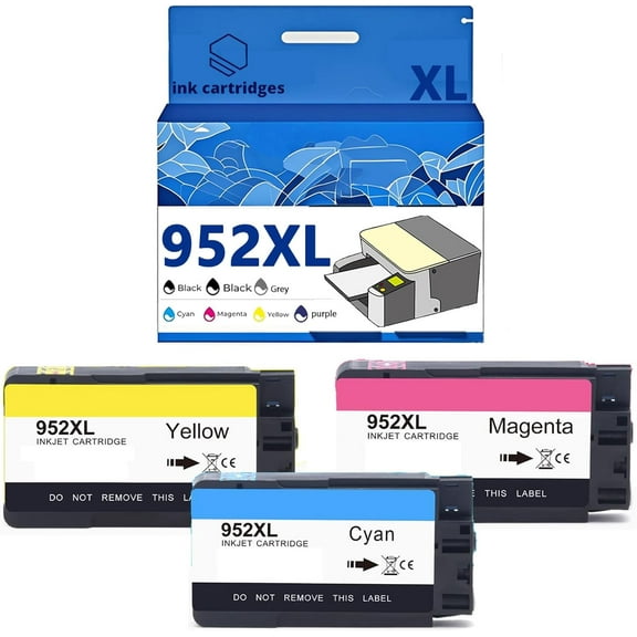952 952XL Ink Cartridges Compatible for HP Pro 8710 7740 8720 8715 8210 8703 8702 Inkjet Printers, Leak-Proof Design Crisp Printing