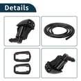 thumbnail image 7 of Unique Bargains Windshield Washer Nozzle for Toyota Sienna 2000-2011  Front Black With 2 Pcs Gasket,2 Pcs1 Meter Fluid Hose 1 Set, 7 of 7