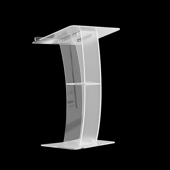 Acrylic Podium Curve Pulpit Church Podium Curved Plexiglass Transparent Lectern Acrylic Clear Podium Curved Pulpit Plexiglass Lectern Conference Church Insulati Acrylic Clear Podium Transparent Church