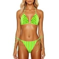 thumbnail image 3 of Womens Swimsuits Sling Trendy Print Summer Casual Separates Tankini Green Womens Bathing Suits S, 3 of 5
