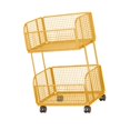 thumbnail image 5 of Kitchen Storage Cart Metal Wire Baskets Rolling Pantry Cart Iron Construction Space Saver for Home Office Use, 5 of 9