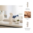thumbnail image 5 of Coastal Seahorse Inspired Figurine for Home Decor - Nautical Ornaments for Bathroom, Office, and Living Room Accent - Decorative Sculpture for Shelf and Coffee Table Display - 12", White & Tan, 5 of 12