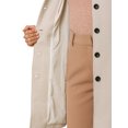 thumbnail image 6 of INSPIRE CHIC Women's Peter Pan Collar Single Breasted Winter Overcoat S Beige, 6 of 7