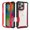 Black+Red, variant on TECH CIRCLE for iPhone 16 Pro Case, Shockproof TPU+PC Armor Case Transparent Clear Back Cover,Red