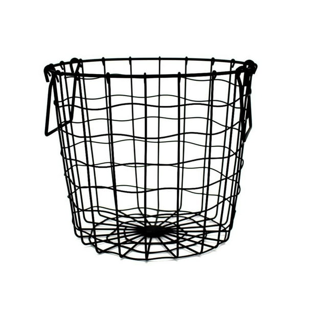 Cesta De Almacenamiento Para El Hogar De Hierro Forjado Estilo Del Norte De Europa Con Asa Rejilla Ropa Sucia Cesto De Metal Cateissary HA023460-00