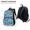thumbnail image 2 of Yuyamidu Shark Backpack for School Boys with Lunch Bag 4th Grade Blue Camo Book Bag for Girls 6-8 Kids Bookbag and Lunch Tote Pencil Case Water Bottle Bag Primary School Bags Set of 4, 2 of 7