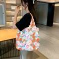 thumbnail image 2 of Bolsa Mujer Floral Tote Reutilizable Comestibles Verano Flor Compras Rojo FLhrweasw Nuevo, 2 of 8