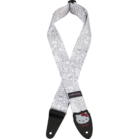 Fender® x Hello Kitty® White Poly Strap, 2 inch