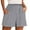 Grey, variant on OSOLU Solid Color Women Cozy Shorts Comfortable Elastic Waist Summer Pants With Pockets For Vacation Everyday Wear Trousers Bottoms