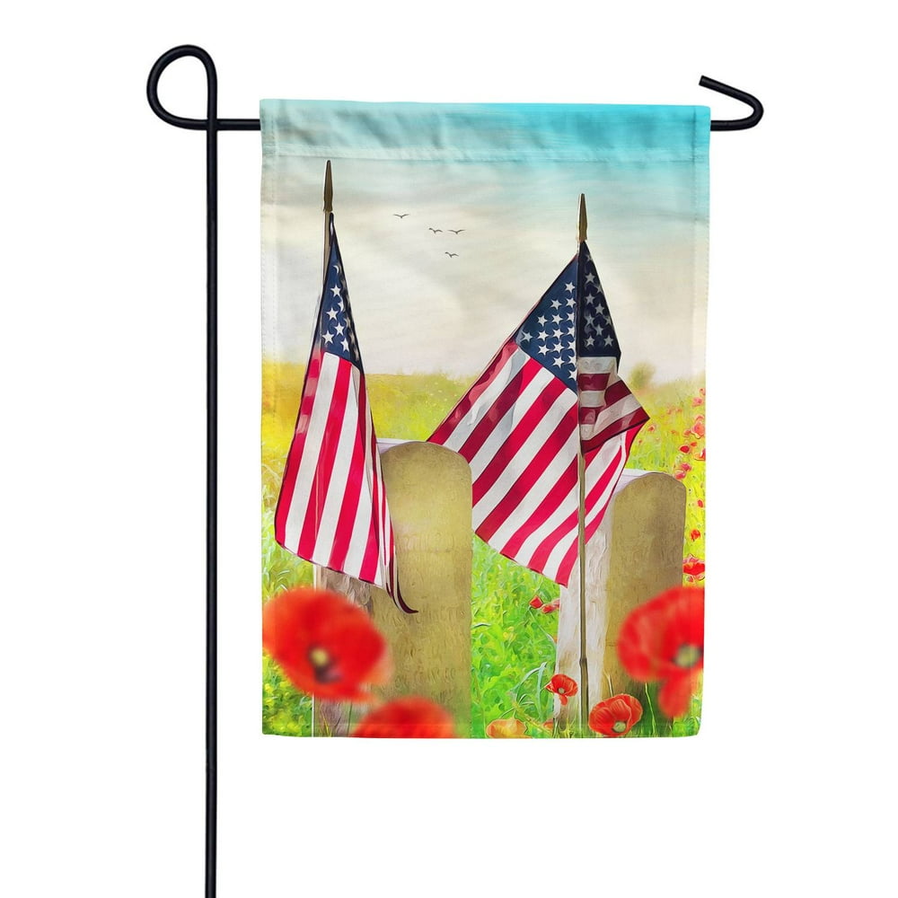 America Forever Honor the Heroes Remembrance Day Poppy Garden Flag ...