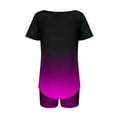 thumbnail image 7 of 2 Piece Sets for Women Fashion Casual Round-Neck Short Sleeve Two-Piece Comfortable Home Pajamas Sports Set, 7 of 7